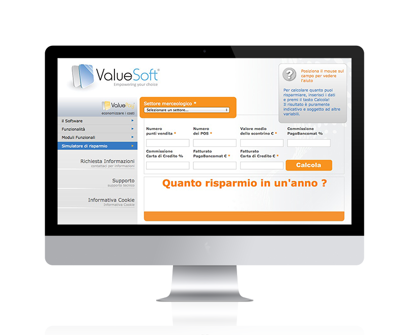 esempio schermata ValueSoft su computer